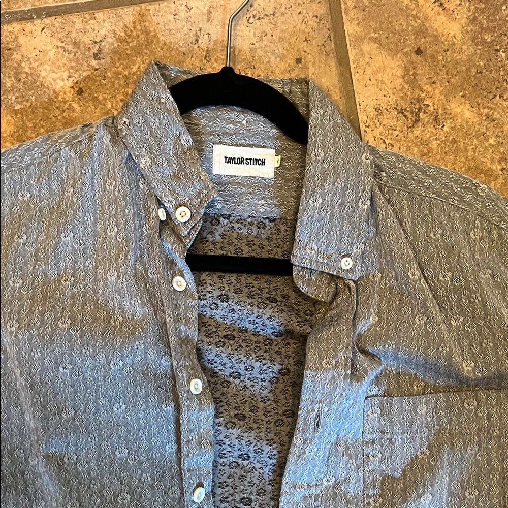 Taylor Stitch grey Patterned Button-Up Shirt